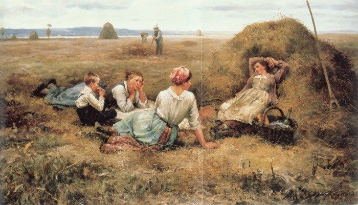 Daniel Ridgway Knight The Harvesters Resting